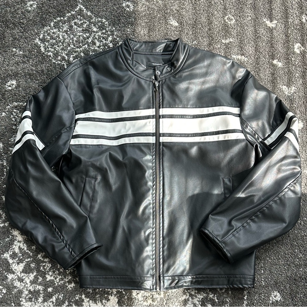 Trendyol Black and White Varsity Jacket